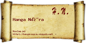 Hanga Nóra névjegykártya